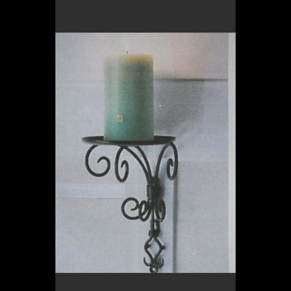 Partylite Antique Brass Pillar Sconce - Picture 1 of 3